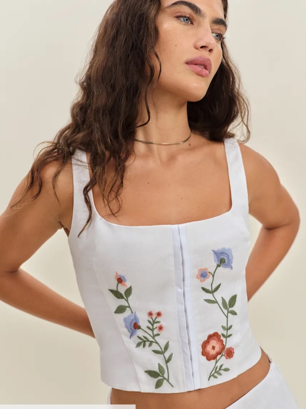 NWT REFORMATION Juliet Linen Top, White, size 2